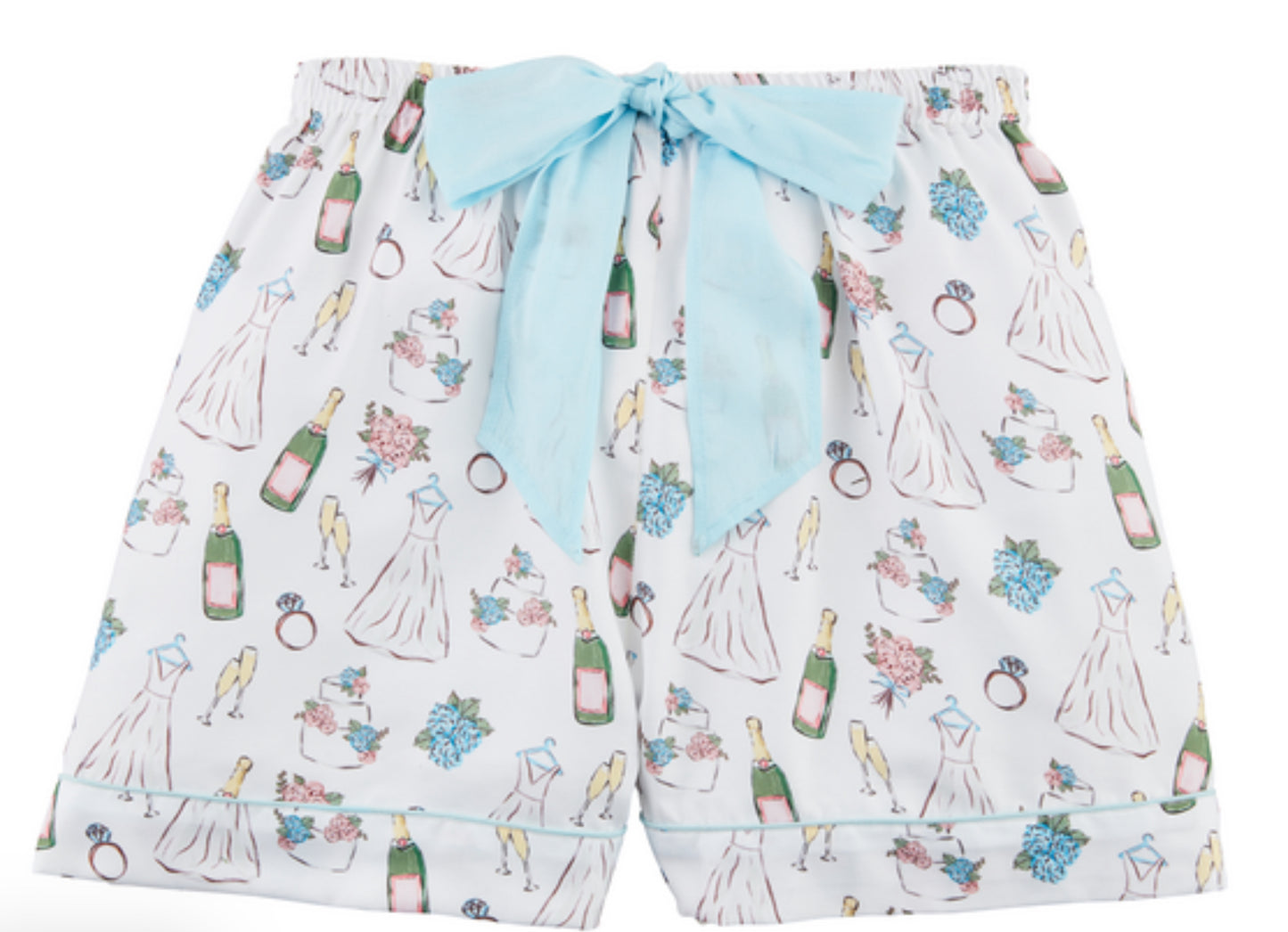 Mud Pie Bride Pajama Shorts White 81590007WH