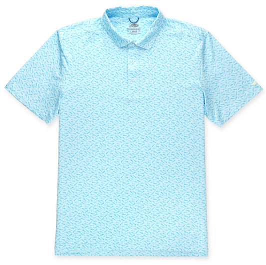 Aftco Cypress Printed Polo Splish Splash M64225