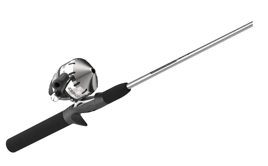 Zebco Silver/Black Spincast Combo with Tackle