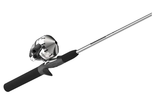 Zebco Silver/Black Spincast Combo with Tackle
