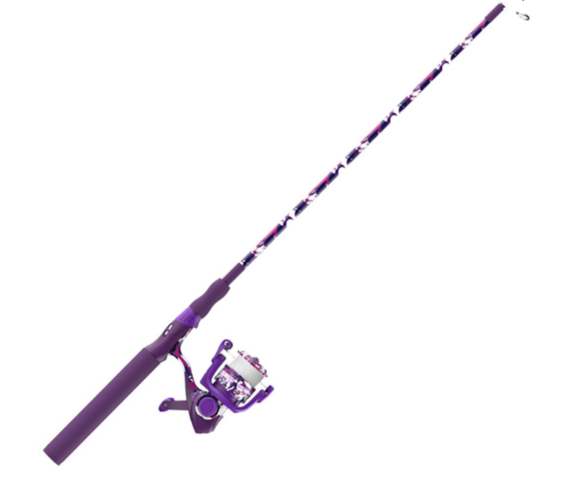 Zebco Tidepool Medium-Light Spinning Combo Purple