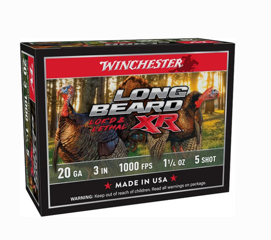 WINCHESTER LONG BEARD XR SHOT-LOK LEAD 20 GAUGE 3'' 1.25-5