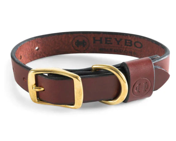 Heybo Leather  Dog Collar Heybo Traditions  Brown Hey19609