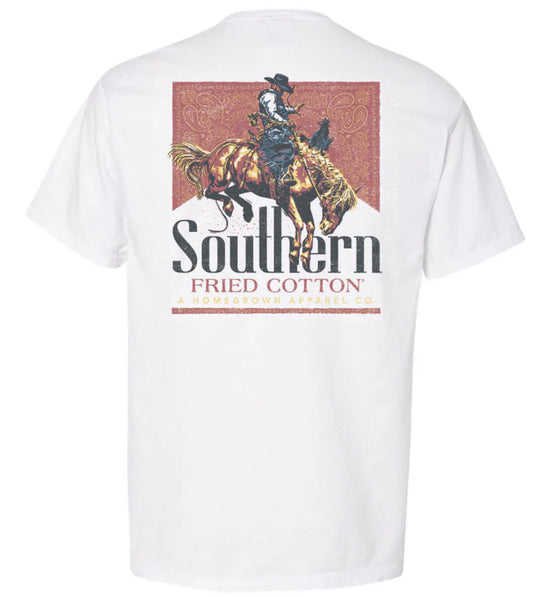 Southern Fried Cotton Cowboy Up White SFM12134