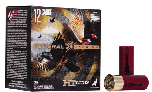 Federal HVF12H5 Premium Hi-Bird 12Gauge 2.75" 1 1/4oz 5 Shot 25 Per Box