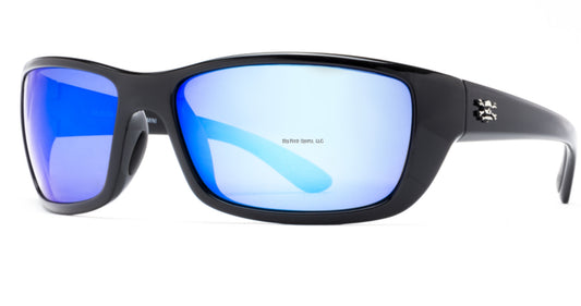 Calcutta BC1BM Boca Sunglasses Black Frame/Blue Mirror Lens 64mm Lens