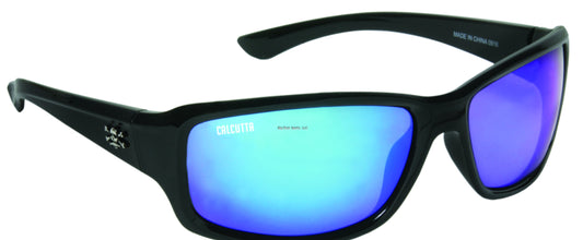 Calcutta FD1BM Fundy Sunglasses Black Frame Blue Mirror Lens