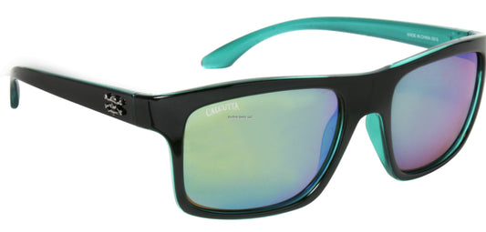 Calcutta PM1GM Pamlico Sunglasses Black Frame GreenMirror Lens