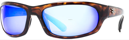 Calcutta HS1BMTORT Horseshoe Sunglasses Tortoise/Blue Mirror 63mm Lens