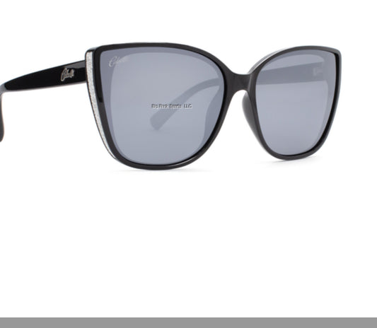 Calcutta SF1SM Starfish Polarized Sunglasses Shiny Black Frame Silver Mirror Lens