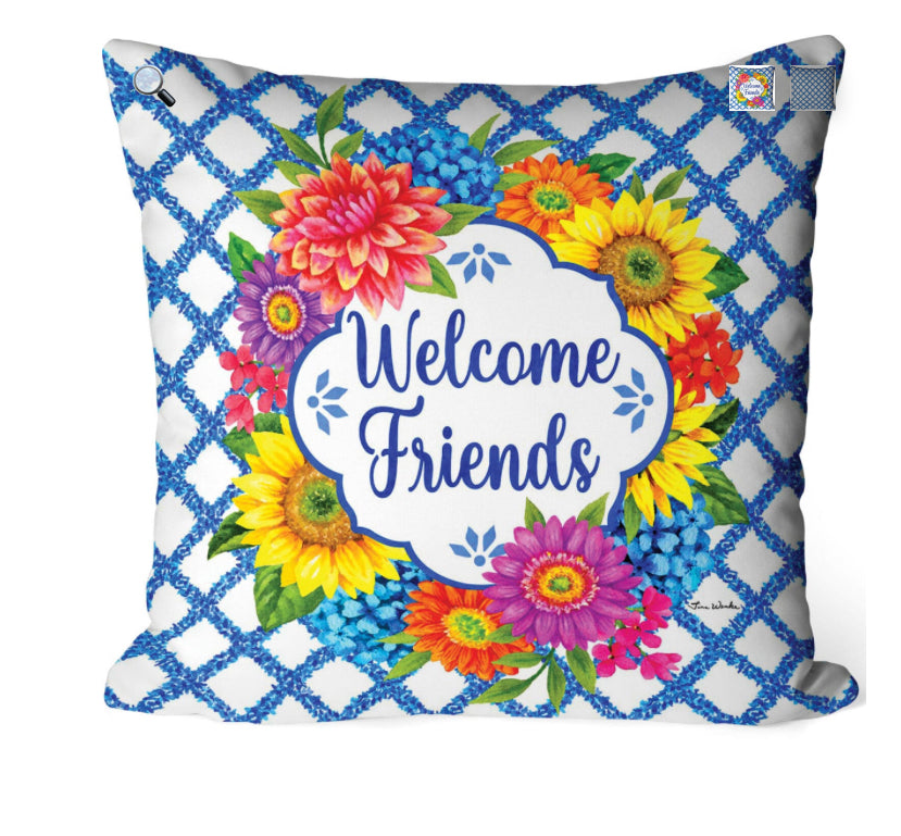 Custom Decor Floral Vines-Pillow