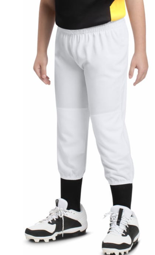 Augusta Youth Gamer Pull-Up Baseball Pant White E205233