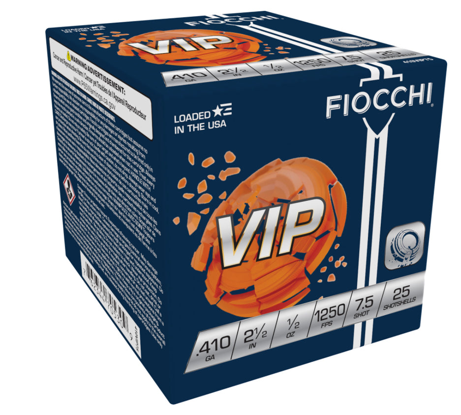 Fiocchi 410VIP75 Exacta Target VIP 410Gauge 2.50" 1/2oz 7.5Shot 25 Per Box