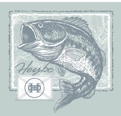Heybo HEY1779Y : LARGEMOUTH BASS YOUTH-PALE BLUE