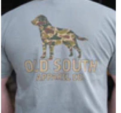 Old South Dog Outline Thicket Camo S/S  Tee Green