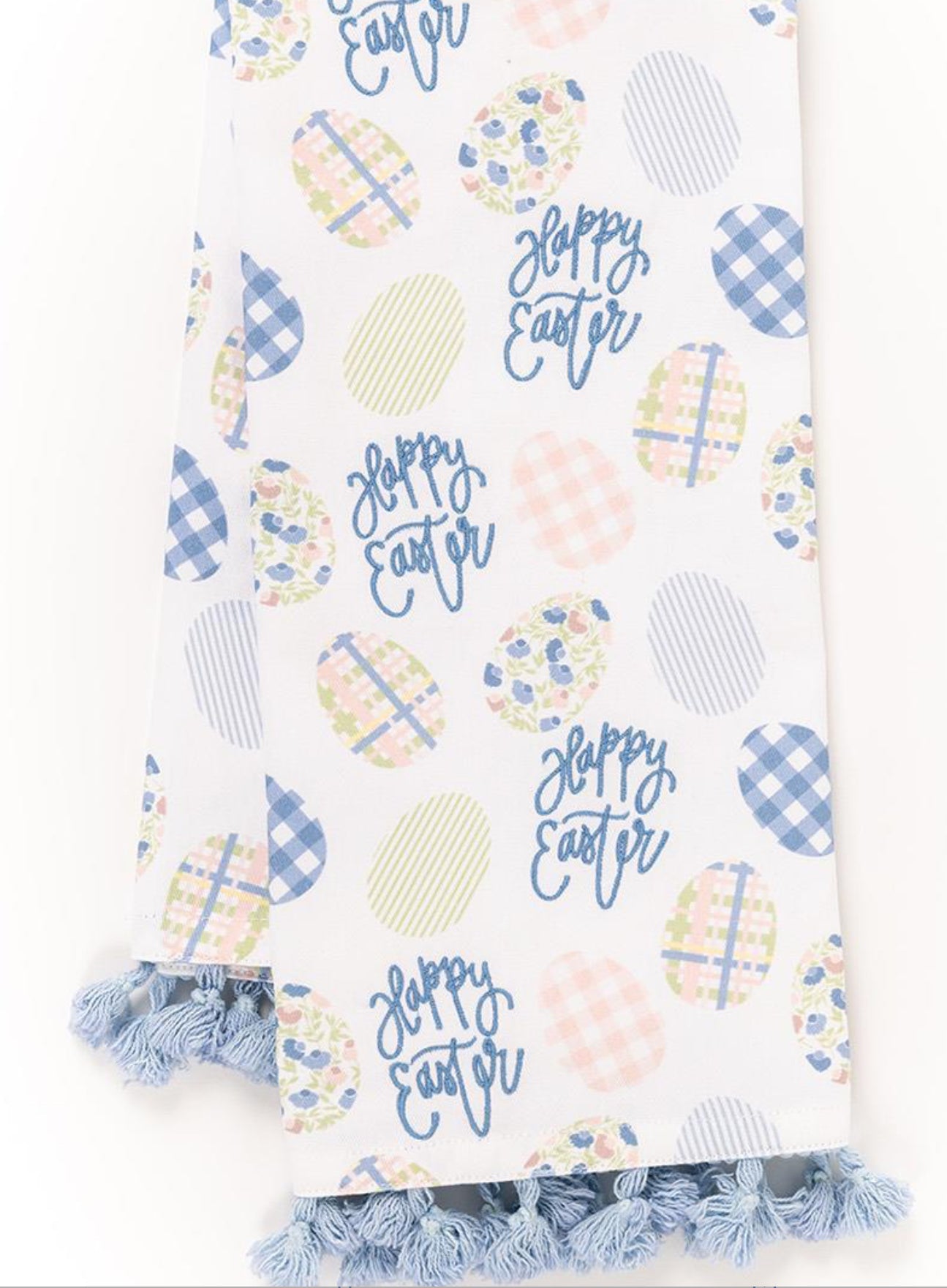 Mary Square Tea Towel Easter Eggs