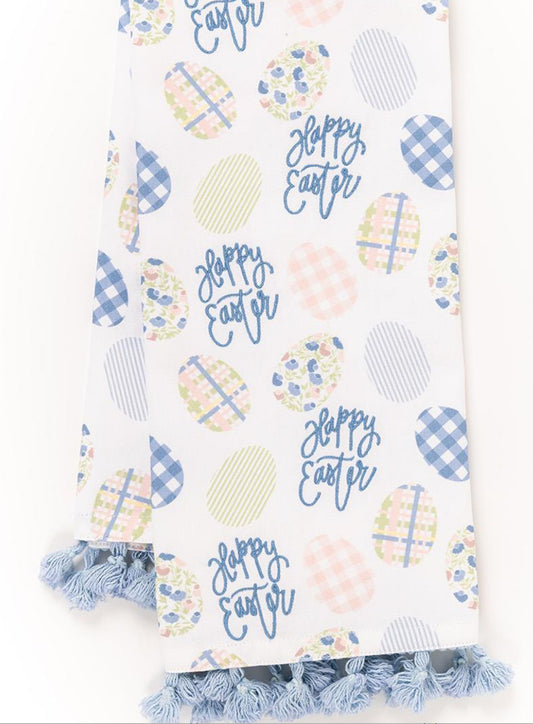 Mary Square Tea Towel Easter Eggs