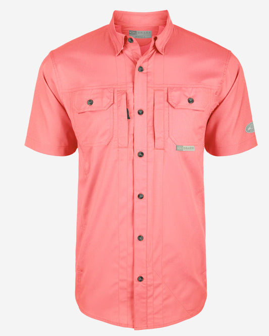 Drake Wingshooter Trey Solid Dobby Shirt Shell Pink DS2605