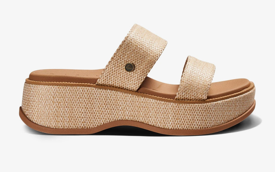 Reef Lofty Lux Hi Tan Raffia