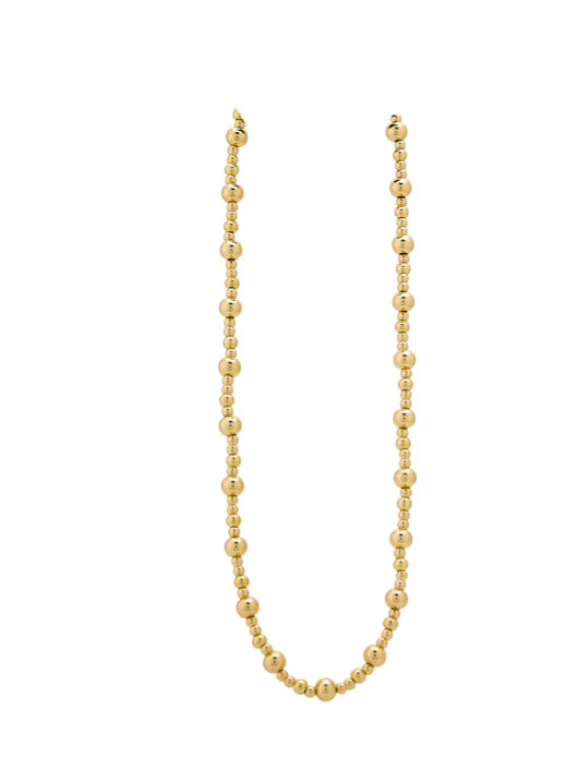 Alex Carol 3,4,6MM Gold Ball Necklace