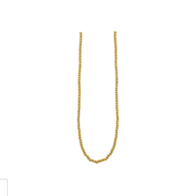 Alex Carol 3MM H2O RESISTANT GOLD BALL NECKLACE 15.5'' W/2'' EXTENDER