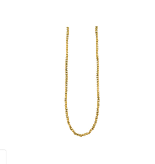 Alex Carol 3MM H2O RESISTANT GOLD BALL NECKLACE 15.5'' W/2'' EXTENDER