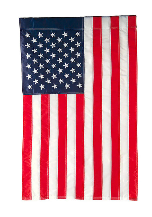 Evergreen American Applique House Flag