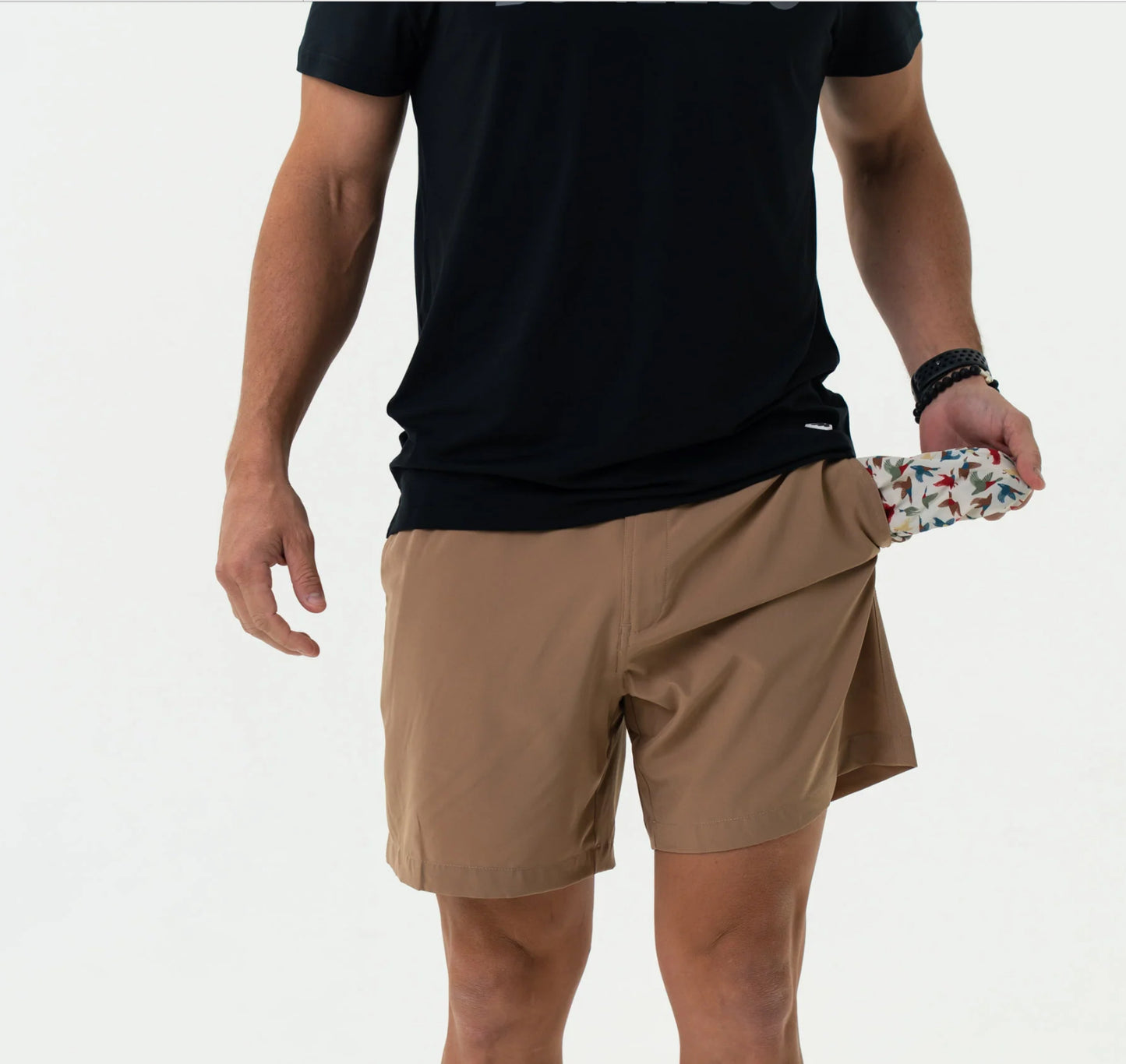 Burlebo Everyday Short - Desert Tan - All Over Ducks Pocket