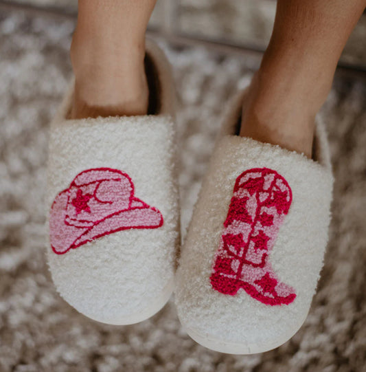 Katydid Collection Boot And Cowgirl Hat Slippers