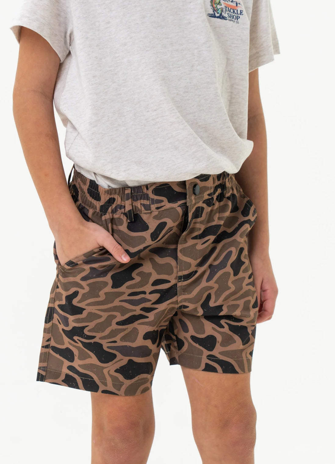 Burlebo Youth Everyday Short - Gauge Camo - Black Pocket