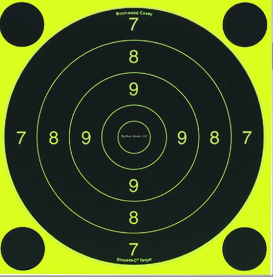 Birchwood Casey BC-34081 Shoot-N-C 20cm UIT 25/50 Meter Target 6/Pk