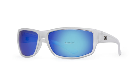 Calcutta AR1CBM Arena Sunglasses Crystal Frame /Blue Mirror