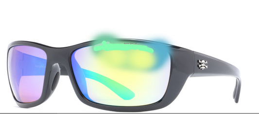 Calcutta Boca BC1GM Sunglasses Black Frame/Green Mirror