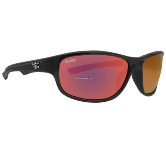Calcutta Columbia C1RM Sunglasses Shiny Black/ Red Mirror