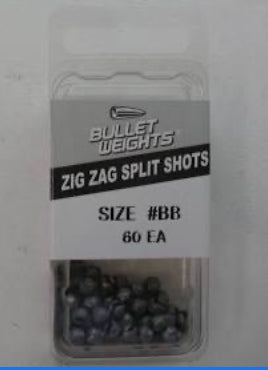 Bullet Weights Zig Zag Split Shot Size #BB