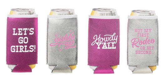 Totall Gifts Giddy Up Metallic Coozies