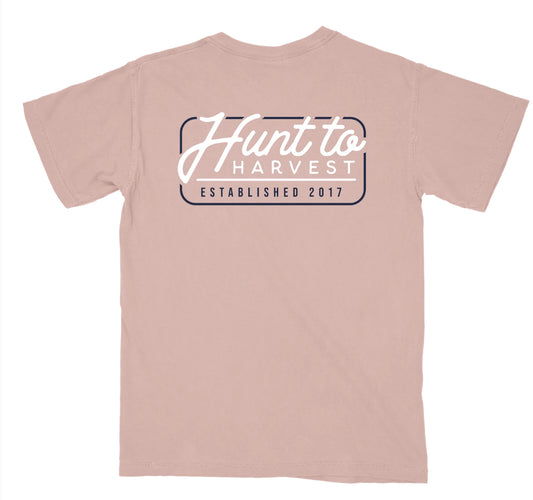 Hunt To Harvest Logo Tee-Coral