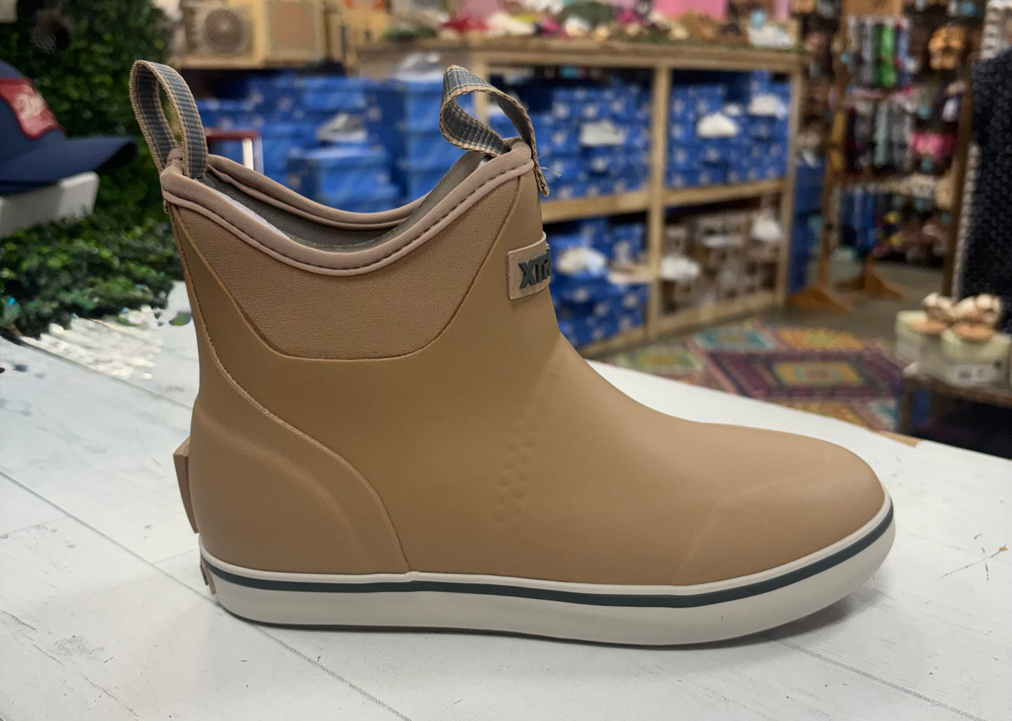Xtratuf Womens 6” Ankle Deck Boot  Outdoor Warm Taupe