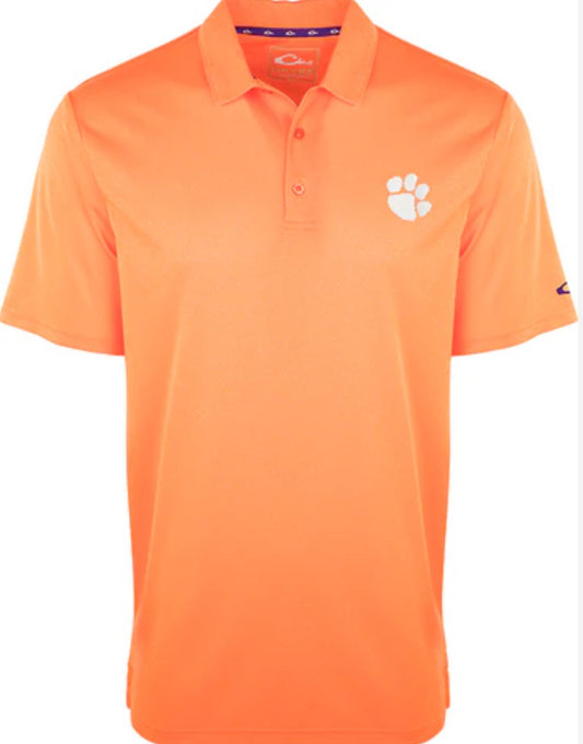Drake Clemson Vintage Heather Polo
