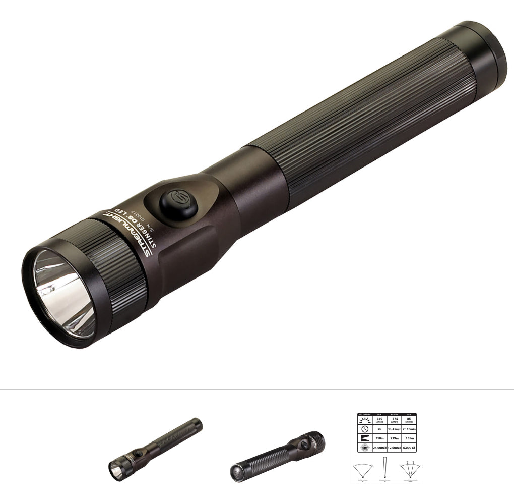 Streamlight 75813 Stinger DS LED Flashlight Black Anodized 100/200/425 Lumens White LED