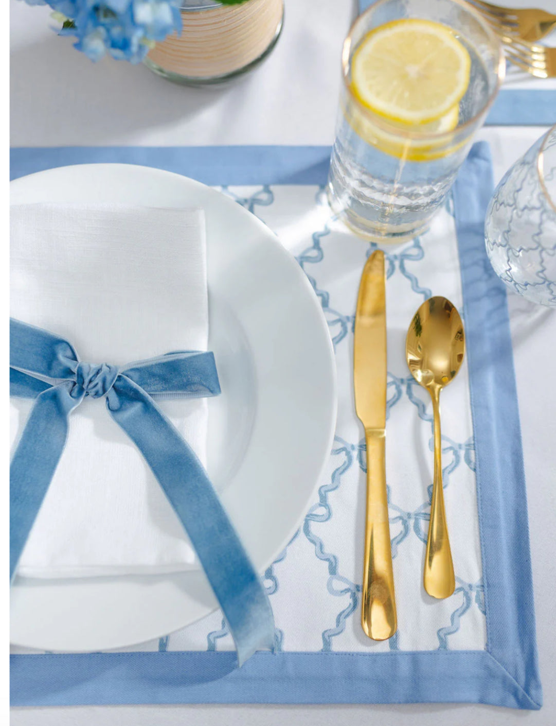 Marysquare Reversible Placemats | Bow Trellis - Set of 4 62103 Regular price