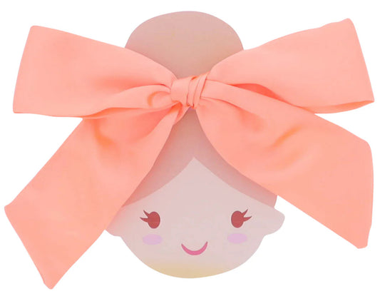 Jane Marie Kids Satin Hair Bow Peach