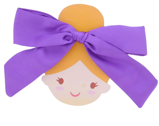 Jane Marie Kids Satin Hair Bow Purple