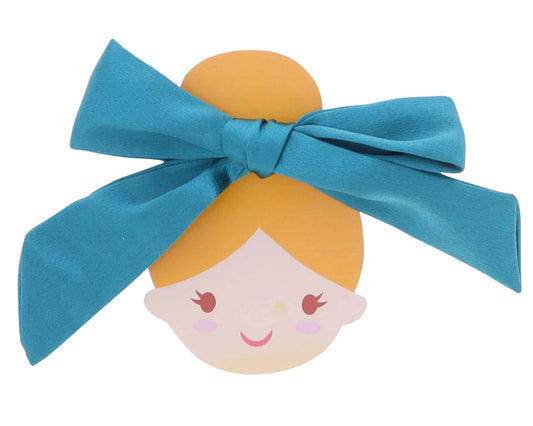 Jane Marie Kids Satin Hair Bow Teal
