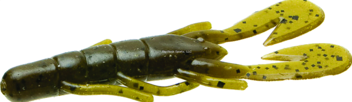 Zoom 080025 Ultra-Vibe Speed Craw, 3 1/2", 12Pk, Green Pumpkin