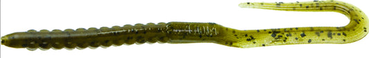 Zoom 001025 U-Tale Worm, 6 3/4", 20Pk, Green Pumpkin