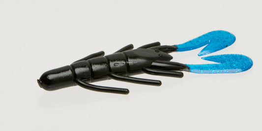 Zoom 080128 Ultra-Vibe Speed Craw, 3 1/2", 12Pk, Black Blue Claw