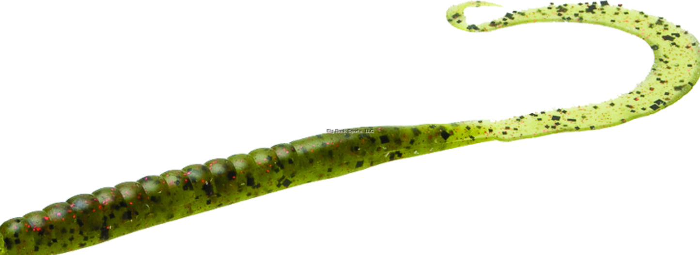 Zoom 009054 Mag II Ribbon Tail Worm, 9", 20Pk, Watermelon Red
