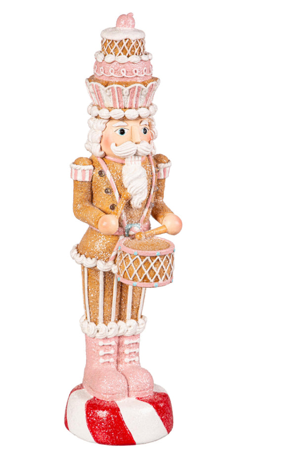 Greenleaf Baking Spirits Bright LED Table Decor Resin Gingerbread Nutcracker, 14.5"