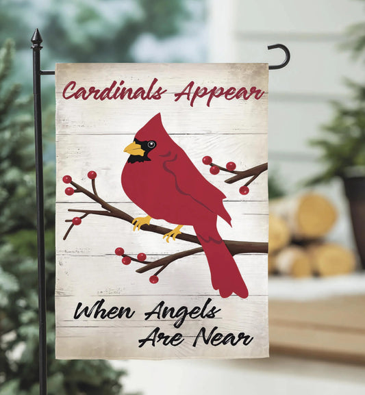 Evergreen When Angels are Near Applique Garden Flag  1610016